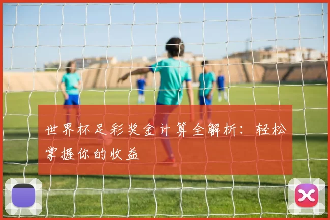 世界杯足彩奖金计算全解析：轻松掌握你的收益